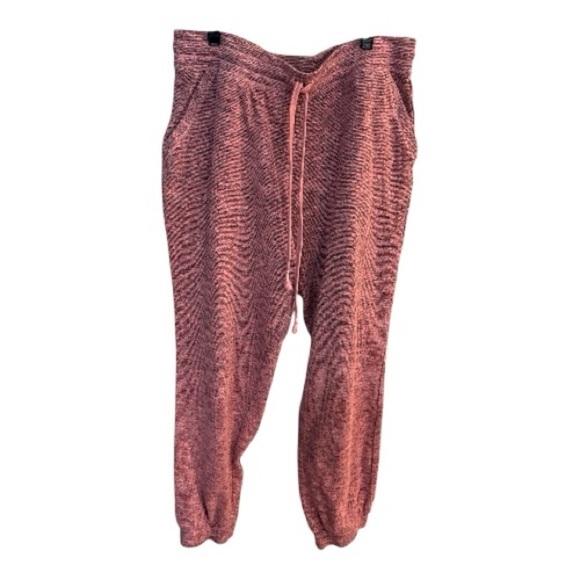Anthropologie Pants - Anthropologie Saturday, Sunday Textured Joggers - pink and black